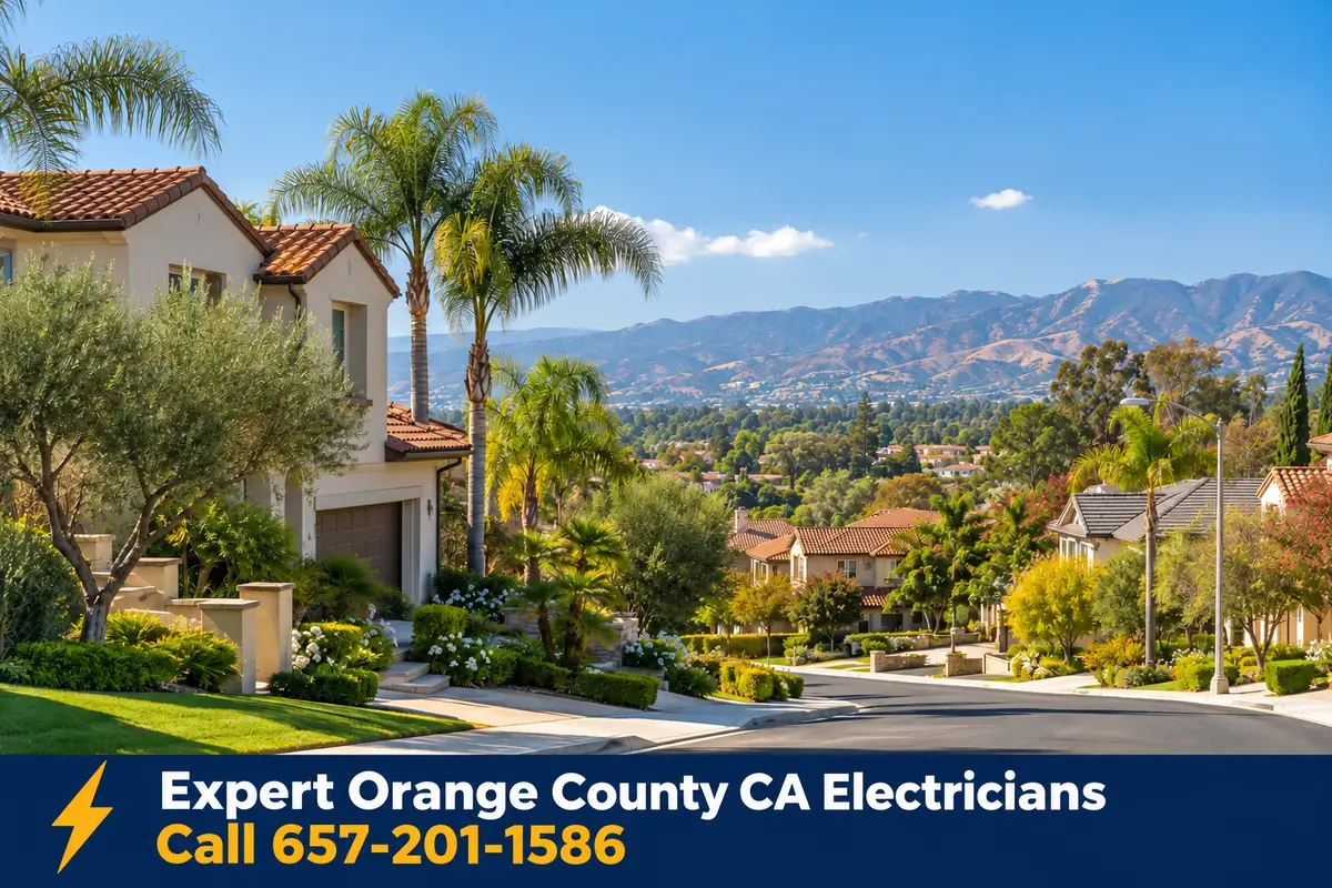Homes in Brea, California, served by local licensed electricians