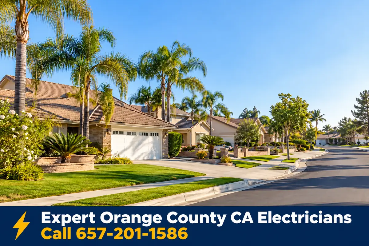 Homes in Buena Park, California, served by local licensed electricians