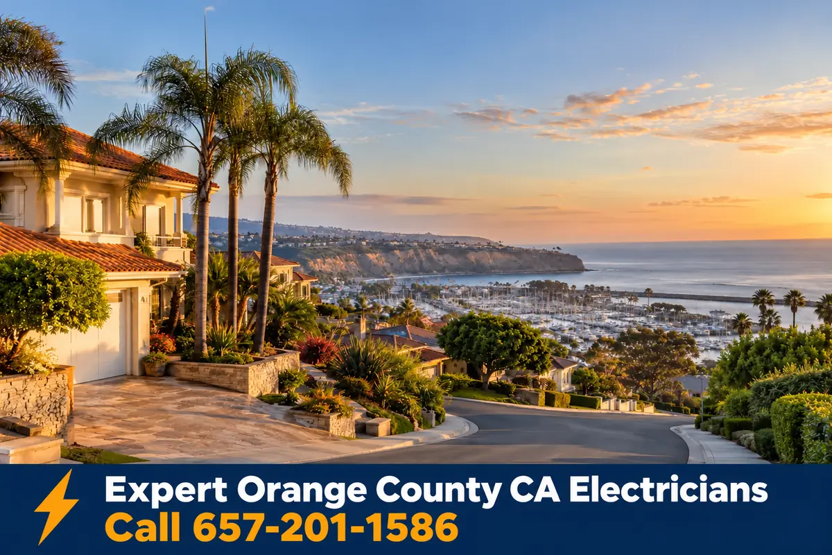 Homes in Dana Point, California, served by local licensed electricians