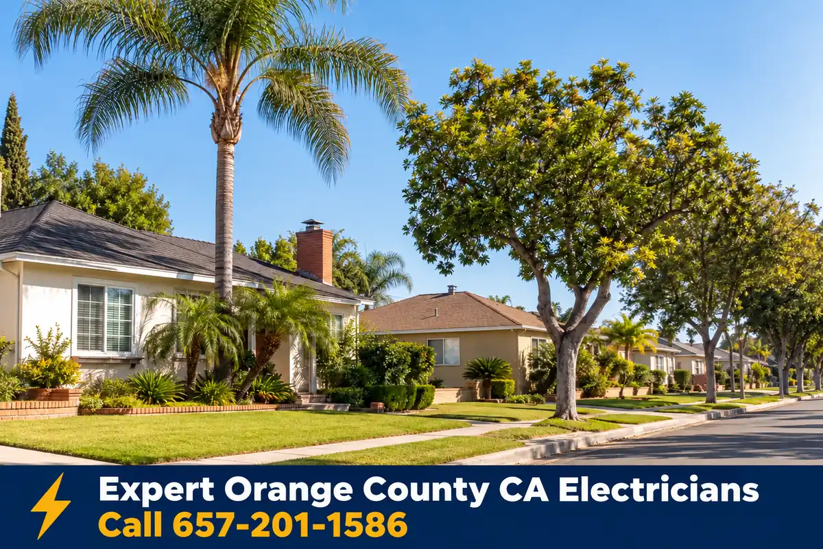 Homes in Downey, California, served by local licensed electricians