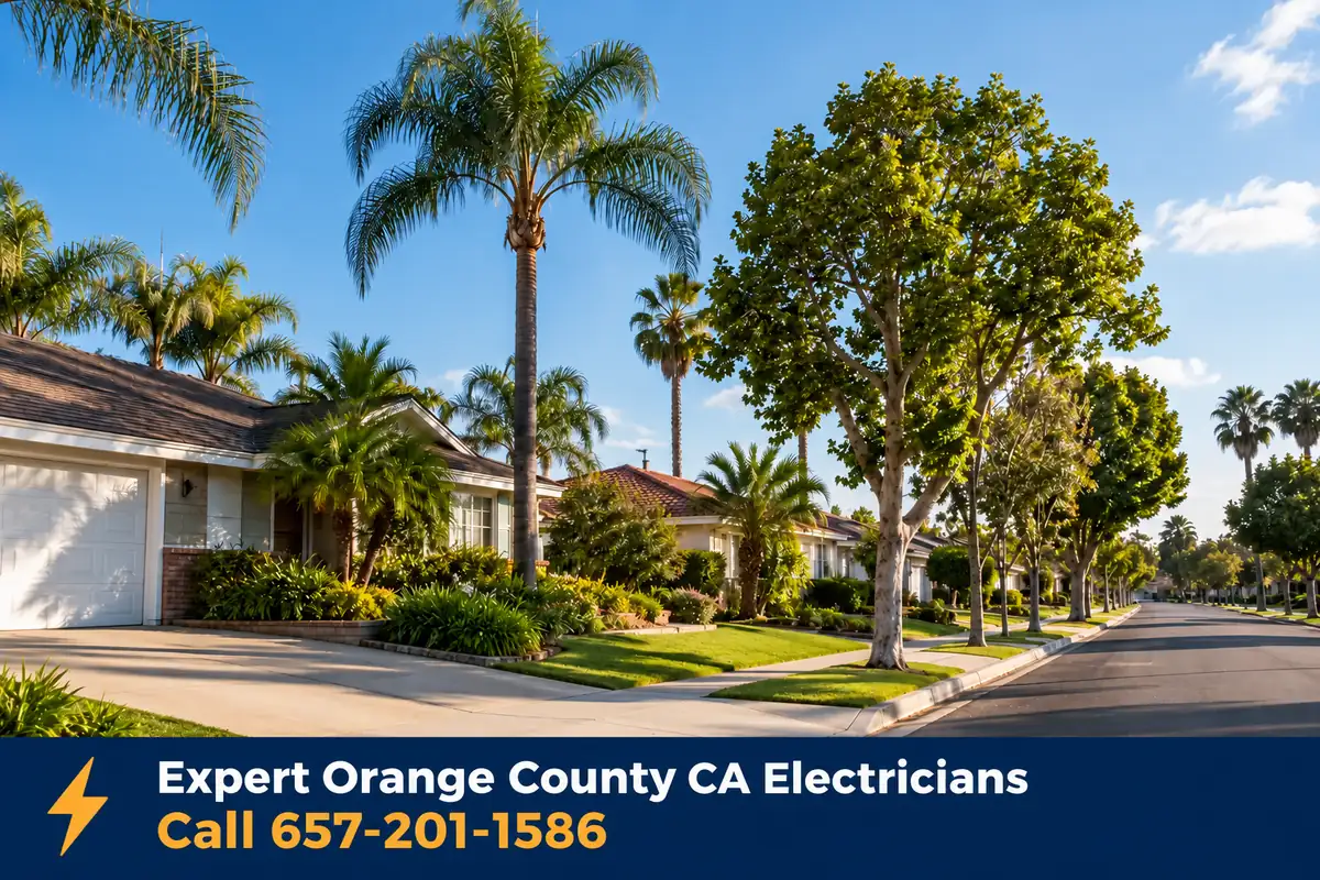 Homes in Garden Grove, California, served by local licensed electricians