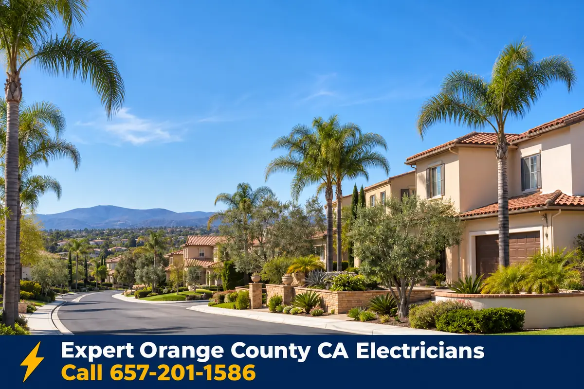 Homes in Irvine, California, served by local licensed electricians