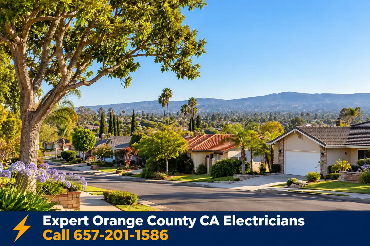 Homes in La Habra, California, served by local licensed electricians