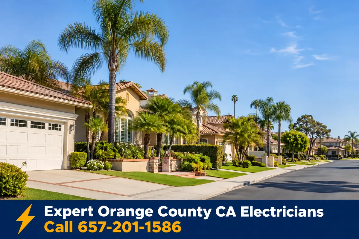 Homes in La Palma, California, served by local licensed electricians
