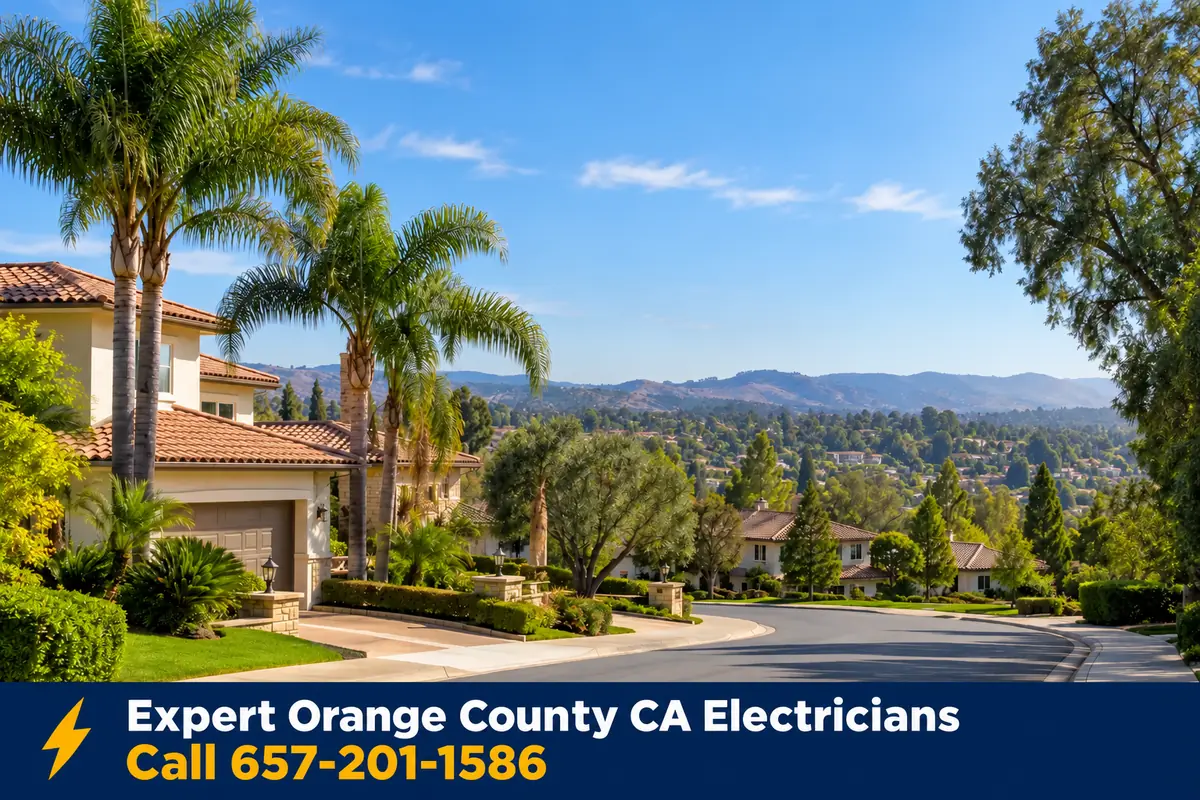 Homes in Laguna Hills, California, served by local licensed electricians