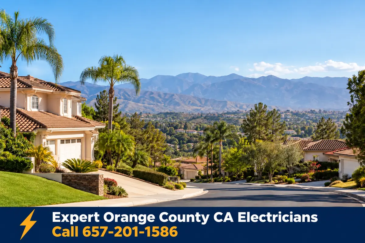 Homes in Lake Forest, California, served by local licensed electricians