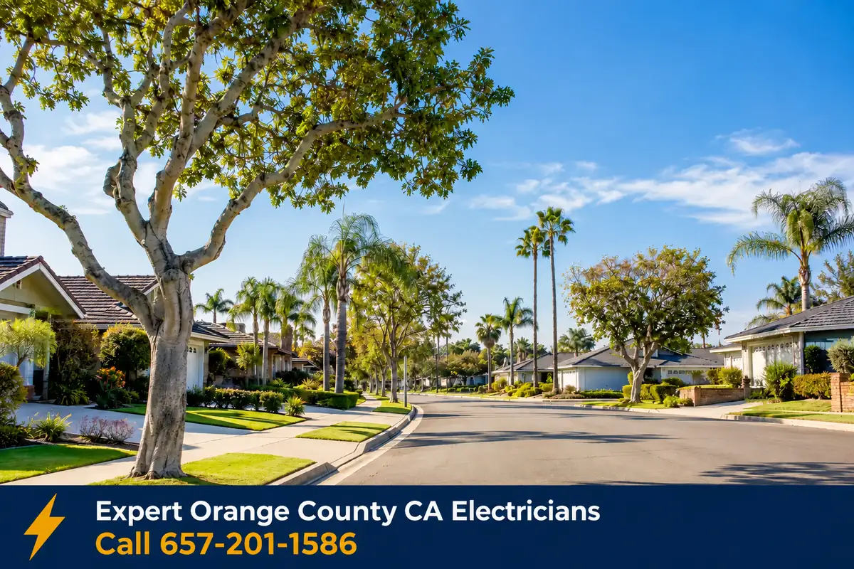 Homes in Los Alamitos, California, served by local licensed electricians