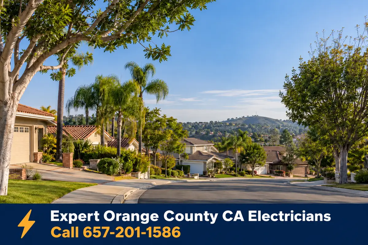 Homes in Placentia, California, served by local licensed electricians