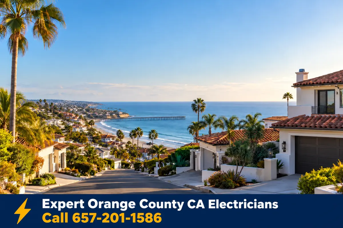 Homes in San Clemente, California, served by local licensed electricians