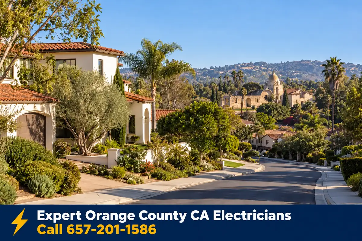 Homes in San Juan Capistrano, California, served by local licensed electricians
