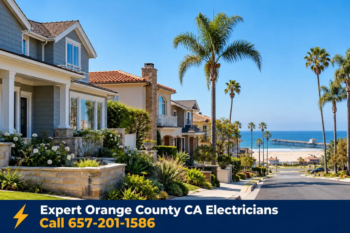 Homes in Seal Beach, California, served by local licensed electricians