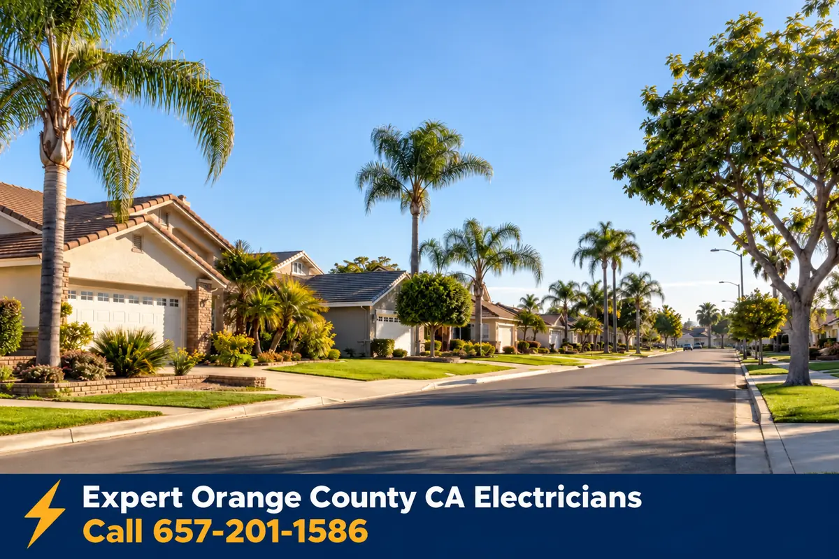 Homes in Stanton, California, served by local licensed electricians