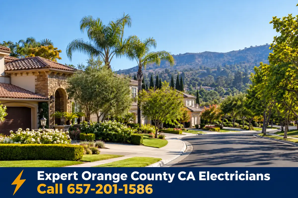 Homes in Villa Park, California, served by local licensed electricians