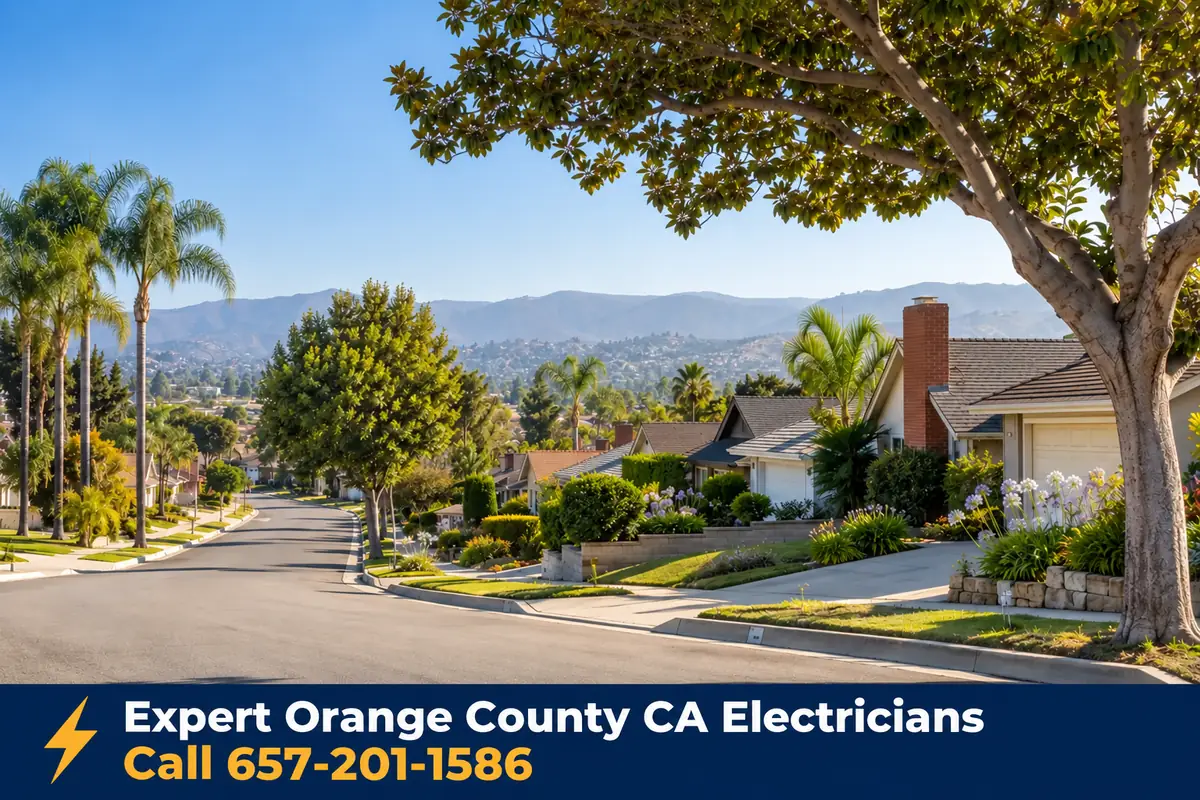 Homes in Whittier, California, served by local licensed electricians
