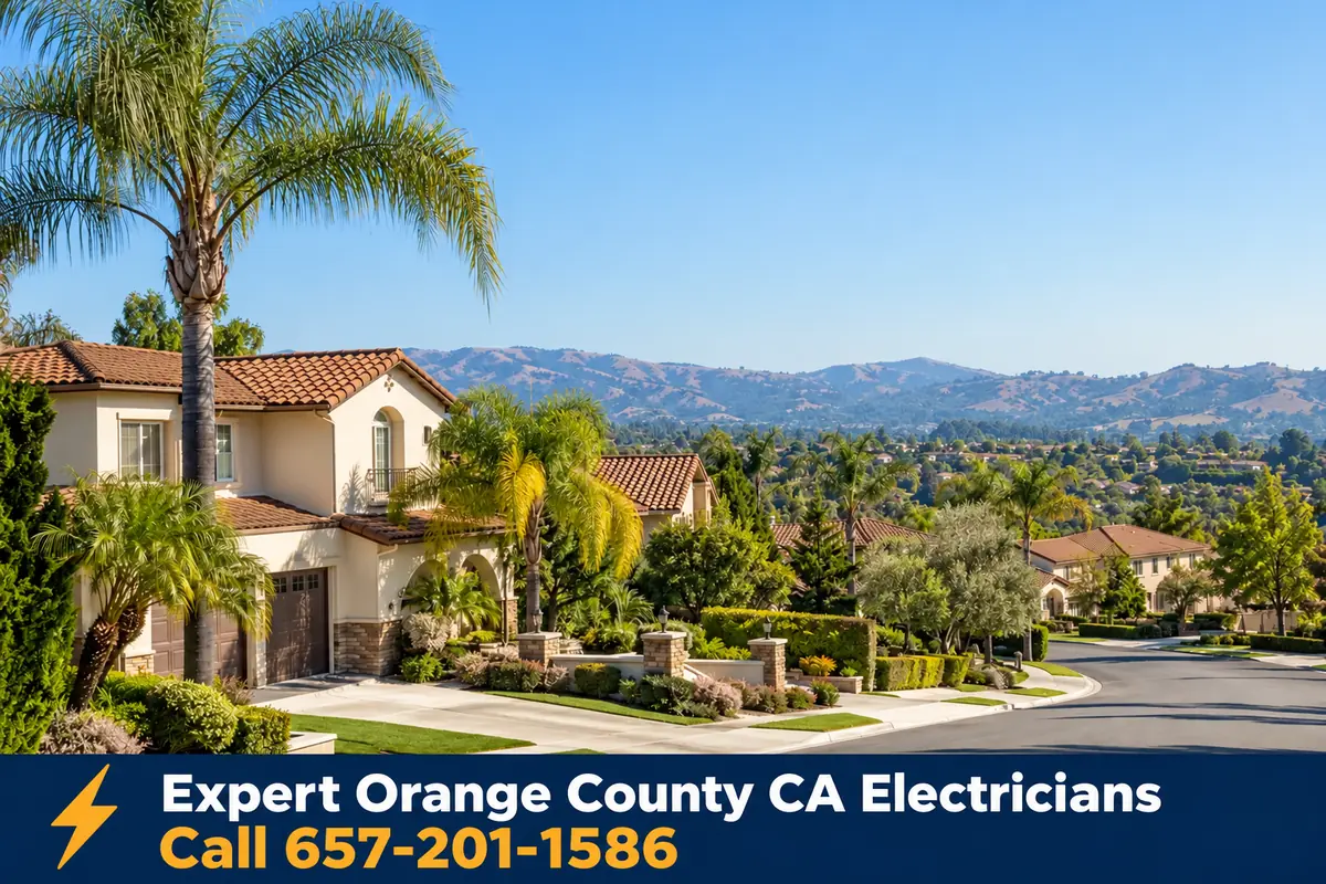 Homes in Yorba Linda, California, served by local licensed electricians
